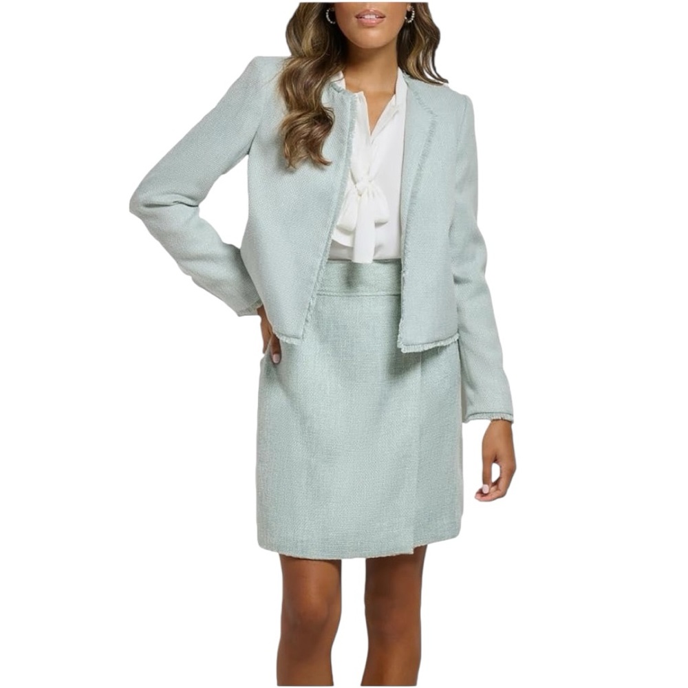 Calvin Klein Tweed Wrap Skirt